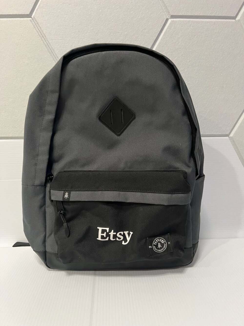 Parkland Academy Backpack with Etsy Logo Grey Recycled Material New with Tags